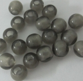 20 unidades.Abalorio resina 6mm pase 2,3mm GRIS