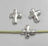 10 unid. Abalorio aleacin de metal pasador cruz. Tamao 13x12mm. Agujero 1,4mm