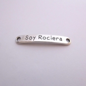 Conector metal soy rociera 43x7mm. Agujero 2,5mm