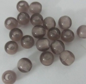 20 unidades.Abalorio resina 6mm pase 2,3mm GRIS ROSADO