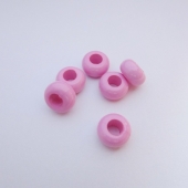 Abalorio bola resina 11x6mm. Interior 4,3-4,5mm. ROSA