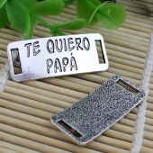 Conector metalico TE QUIERIO PAP. 38x15mm. pase 9x2,5mm.