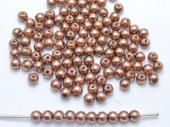 20 unidades.  Abalorios acrilicos marron 10mm. Pase 2,5mm