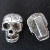 Abalorios zamak calavera 19x11, Pase 10x2,5mm